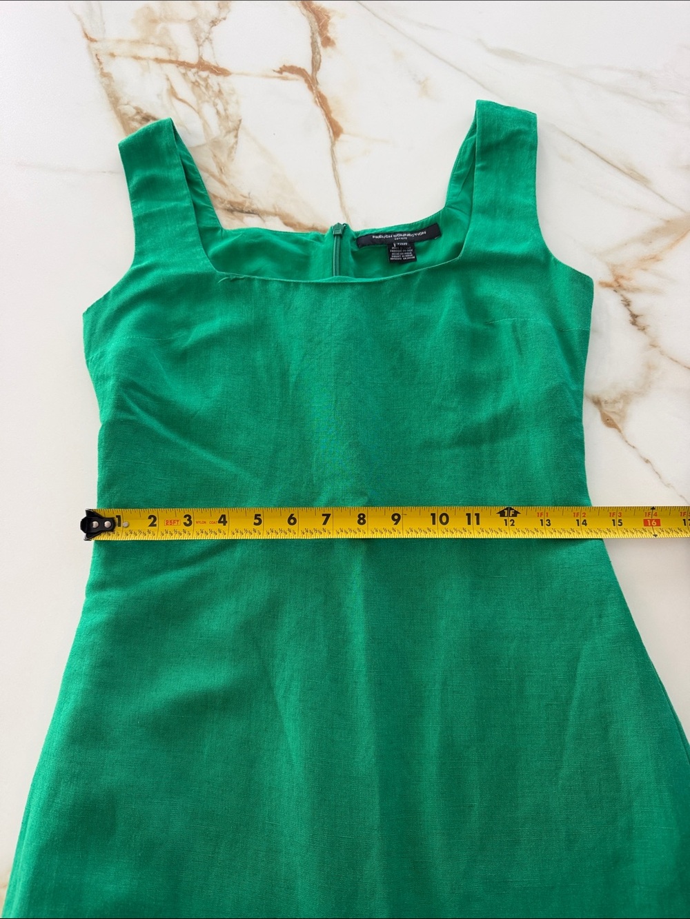 French Connection Birdie Linen Square Neck Dress 2 - Picture 8 of 8